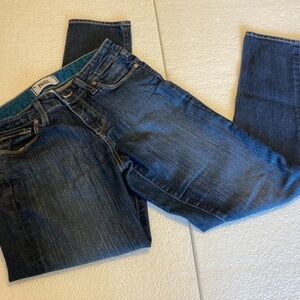 PAIGE Dark Blue Crop Women's Jeans